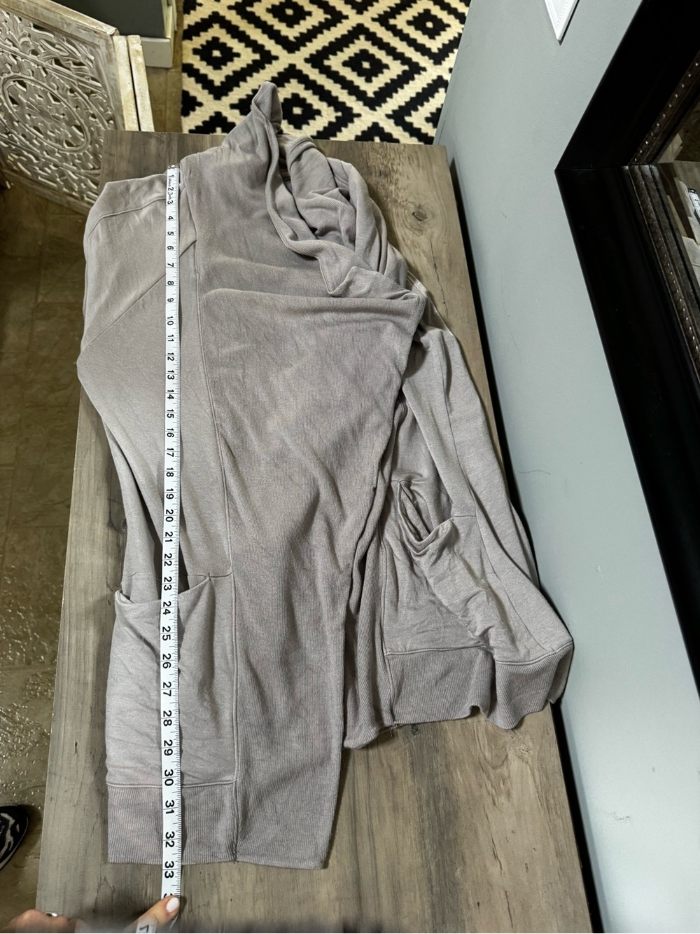 Athleta Gray Draped Open-Front Cardigan - Picture 6 of 11